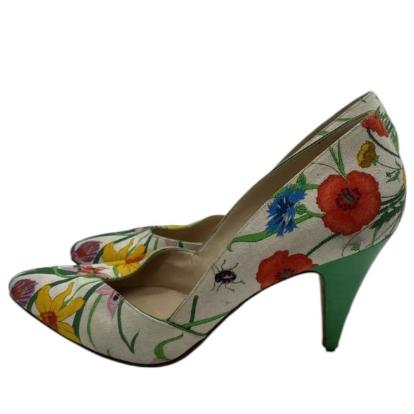s-l400.jpg Authentic Gucci floral pumps size 38B